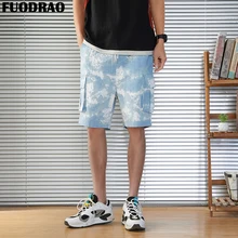 FUODRAO Для мужчин шорты высокой уличный стиль шорты хип-хоп Уличная Для мужчин хлопок летний корейский мужские шорты кэжуал 5XL D064