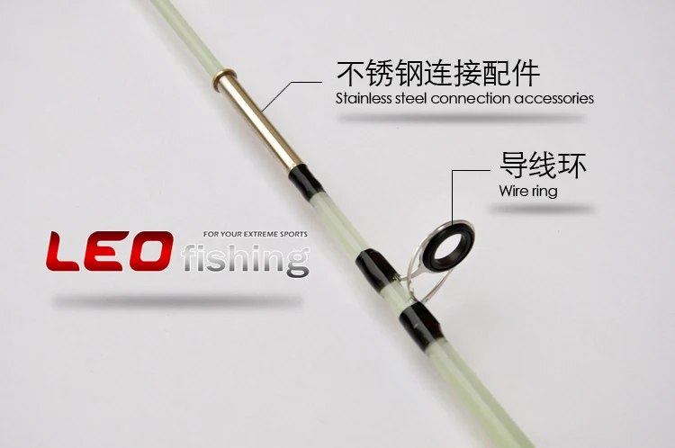 Vara de Pesca Transparente Sólido m Isca Aço Inoxidável Guia Anel Engrenagem 1.5 1.65 Frete Grátis Leo Frp 1.1 29 Cheap Varas de pescar