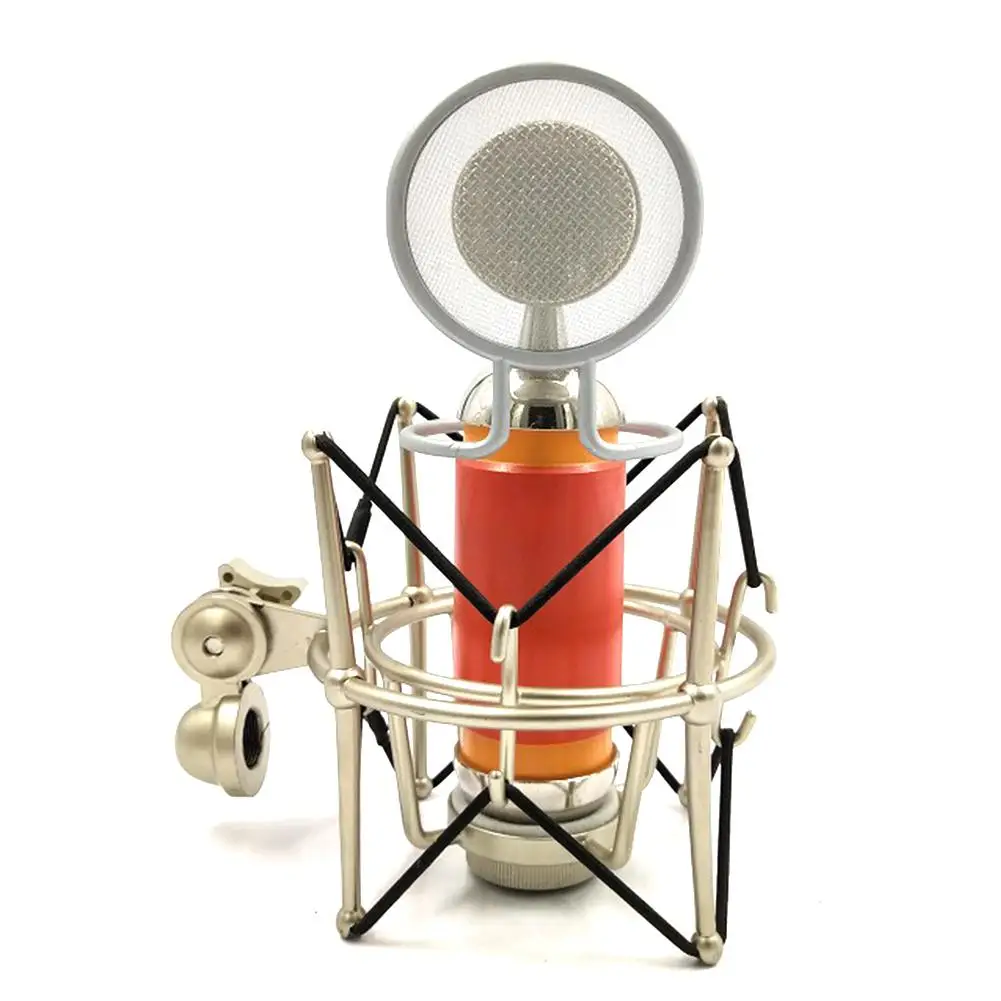 Профессиональный Студийный конденсаторный микрофон набор конденсаторный микрофон комплект для записи музыкального инструмента Конференц-шоу - Цвет: Orange red
