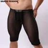 BRAVE PERSON Men's Sexy Transparent Beach Wear Shorts Man Board Shorts Multifunctional Knee-length Tights for Men Trunks Shorts ► Photo 2/6