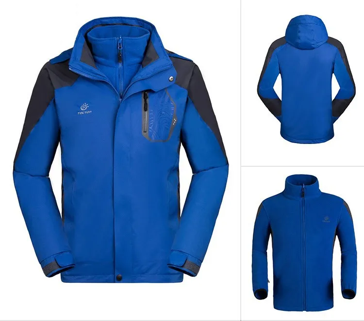 

2015 high quality 3 in 1 jackets men outdoor jacket coat  winter warm jackets waterproof windbreaker WJ3109