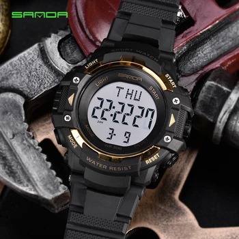 

SANDA Men Smart Watch Pedometer Calories Chronograph Fashion Outdoor Sports Watches 50M Waterproof Digital Wristwatches Gifts