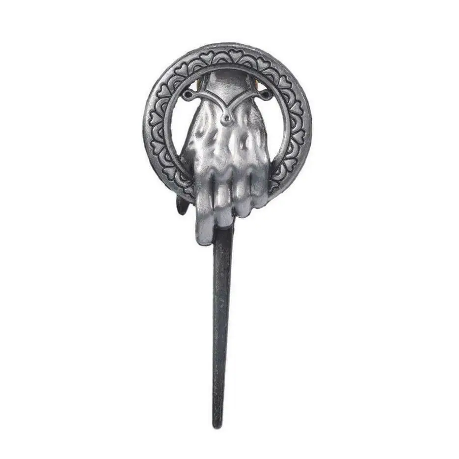 1pc Hot Sale Inspired Alloy Pin Brooch Bronze for Game of Thrones Vintage Pewter Bronze Hand of the King Brooch Pin Unisex - Цвет: B