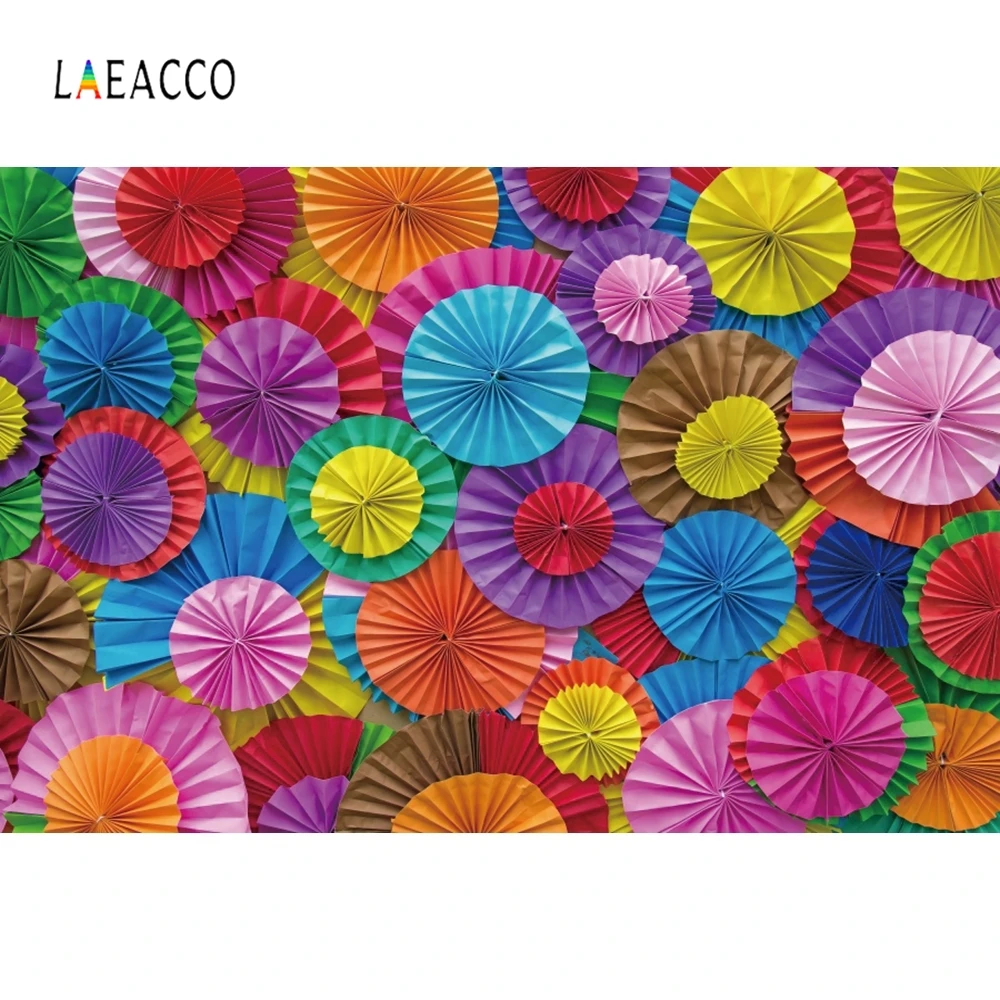

Laeacco Paper Colorful Umbrella Baby Birthday Party Photography Backgrounds Customized Photographic Backdrops for Photo Studio