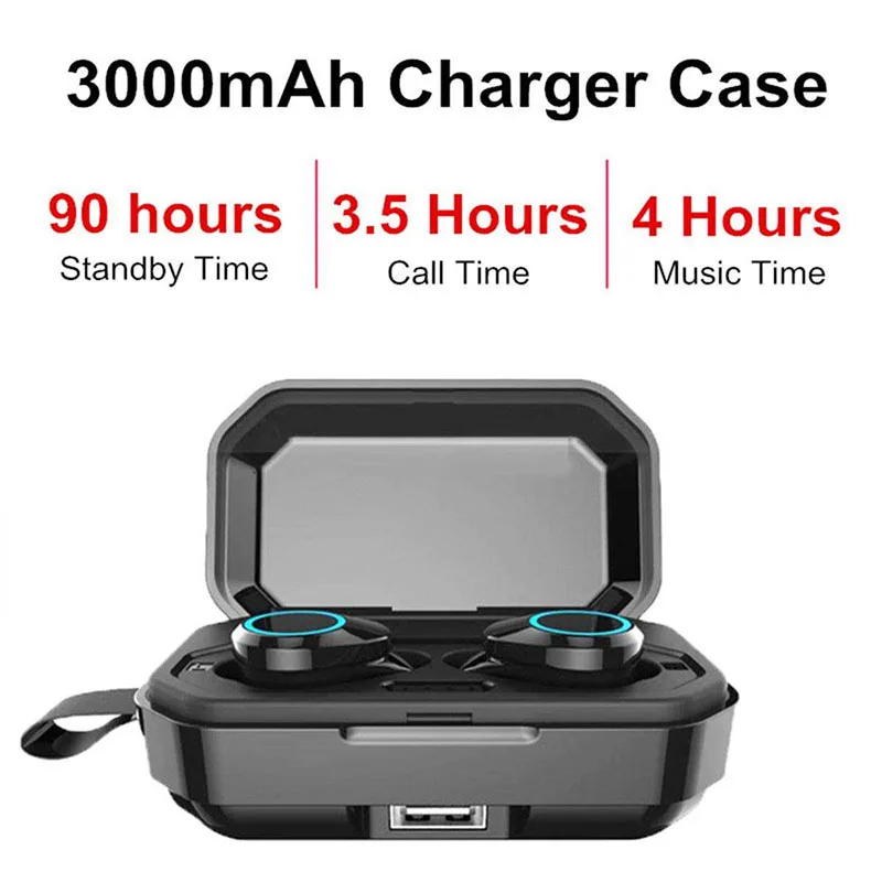 Touch Control TWS Bluetooth 5.0 Earphone Headpone EDR Mini Twins Stereo Microphone True Wireless Earbuds for All Smart Phone