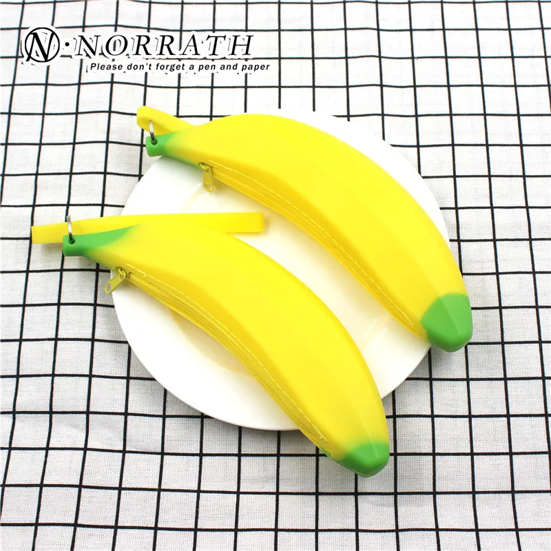 

Creative Office School Stationery Pencil Case Banana Shape Available Multifunctional Pen Bag