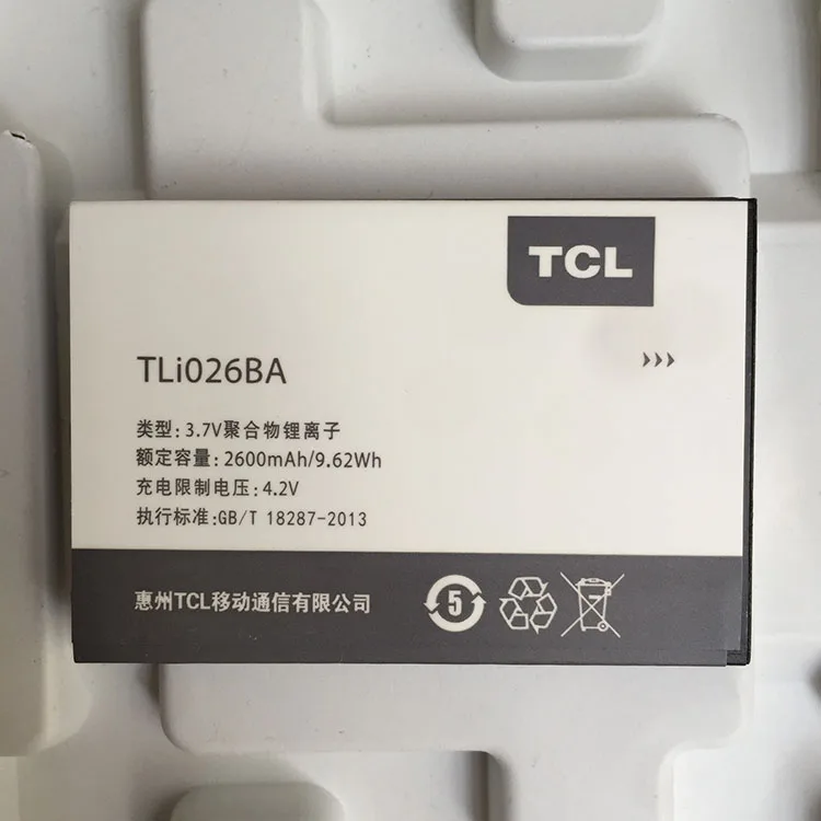 Аккумулятор для TCL TLi026BA Мобильный Телефон Батарея 4.2 В 2600 мАч Смартфона с номером