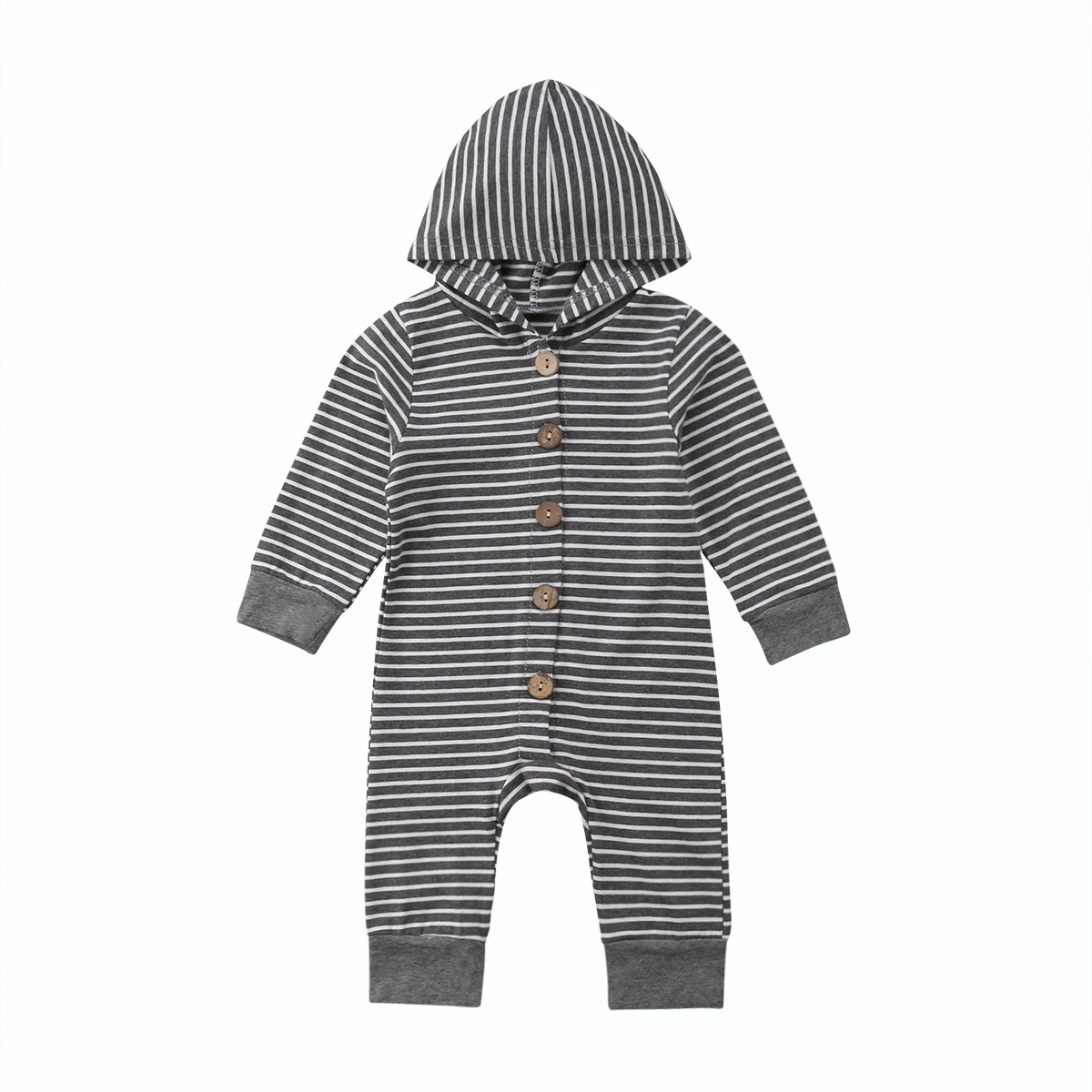 

Newborn Infant Baby Boy Girl Long Sleeve Romper Jumpsuit Hooded Clothes Outfits Set Size 0-24M
