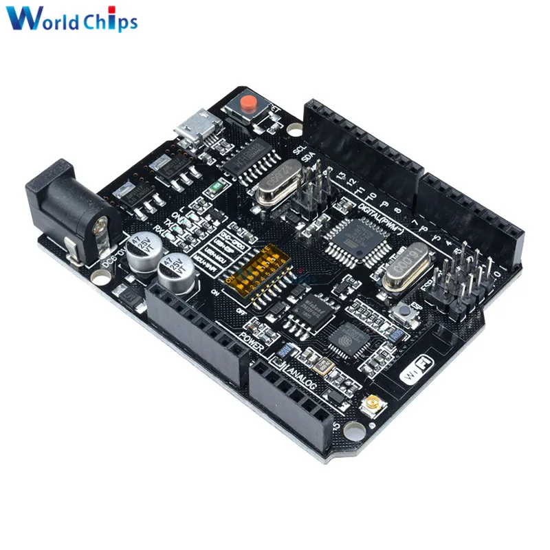 UNO + WiFi R3 ATmega328P ESP8266 (32 Мб памяти) CH340G для Arduino Uno NodeMCU WeMos новое поступление|new arrival|uno r3