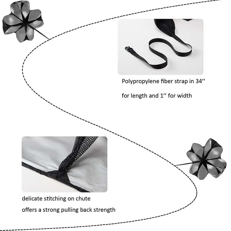 Speed Training Running Drag Parachute Soccer Training Fitness Equipment Speed Drag Chute Physical Training Equipment (9)