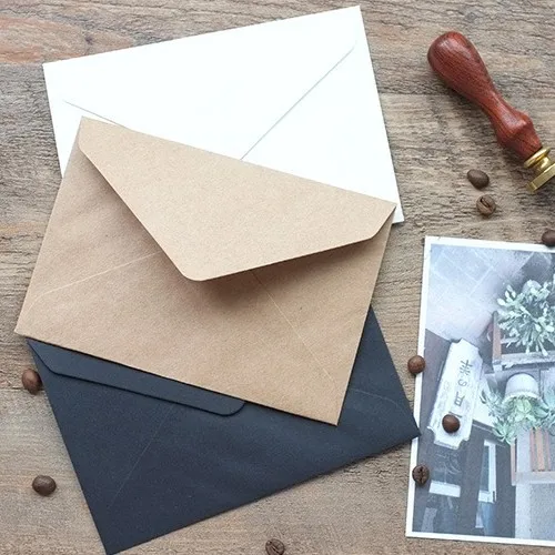 50pcs set vintage brown white black kraft blank mini paper window
