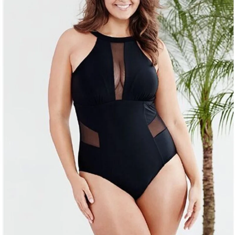 

2018 new sexy black plus 3xl bikinis push up bathing suits summer swim net yarn splicing women swimsuit beach de bain maillot