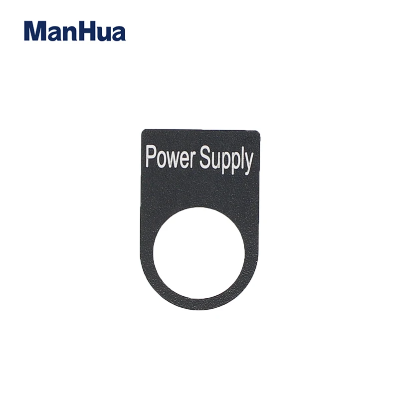 ManHua доска этикеток 22 мм Высокое качество кнопка переключатель Черный Знак Кнопка коробка - Цвет: Power Supply