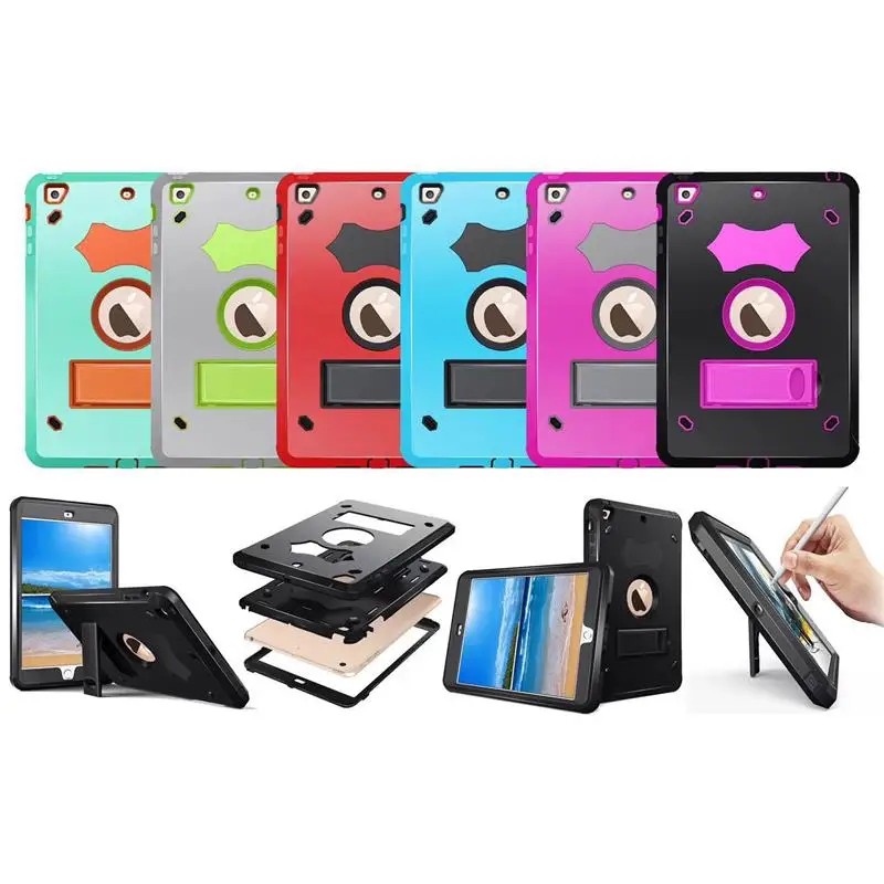 

XSKEMP Original Brand Case Shell For Apple iPad 2 3 4 9.7" PC+Silicon Tablet Protective Smart Stand Cover With Free Stylus Pen