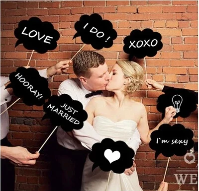 Photo Booth Props Thought Bubble Wedding Decoration Party Clouds Photo Booth Props Thought Bubble Wedding Decoration Party Clouds Squarae Round Photoprops Mini Chalkboard Signs With Stick In Wall Stickers From Home