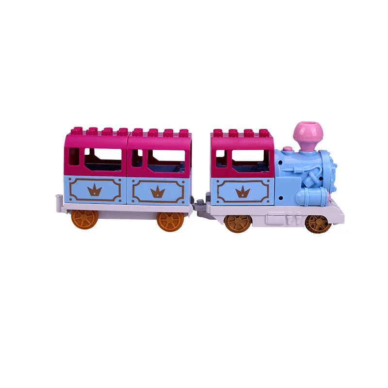 DIY строительные блоки Duploe поезд трек аксессуары железнодорожные точки изогнутый кроссовер мост части кирпичные игрушки для детей подарок для детей - Цвет: 1pcs block - 11