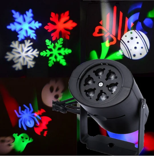 

Laser Projector Lamps LED Stage Light Heart Snow Spider Bowknot Bat Christmas Party Landscape Light Garden Lamp Outdoor Lighting
