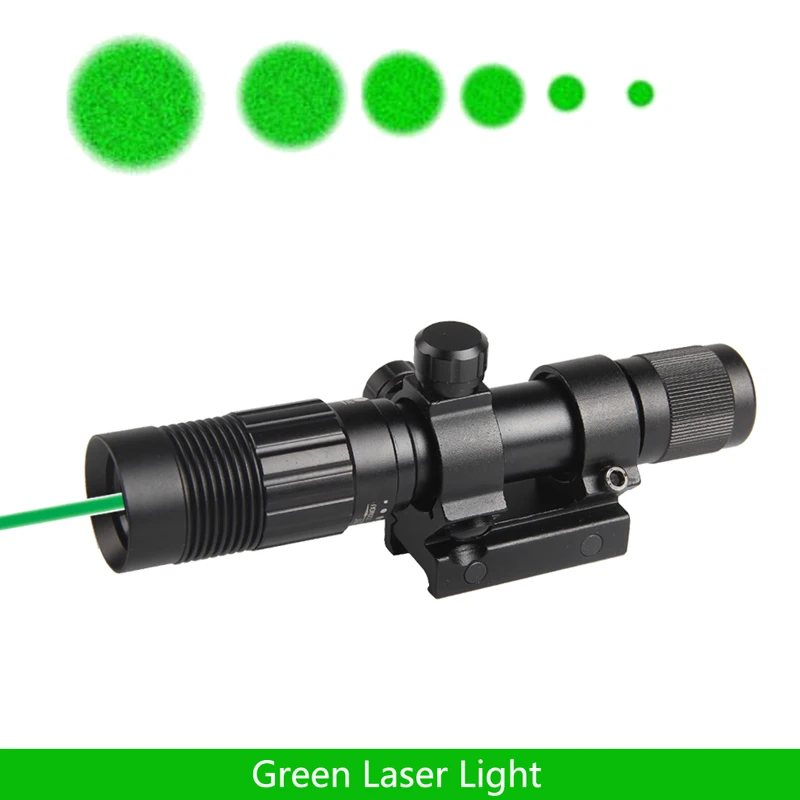 

Tactical Flashlight Green Laser Night Vision Optics Adjustable Strong Illuminator for Hunting Airsoft RL8-0006G