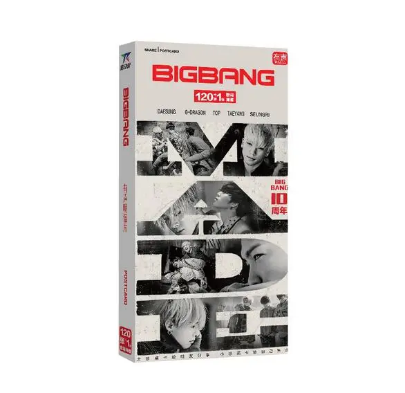 

Kpop Bigbang Made GD TOP TAEYANG DAESUNG SEUNGRI the tenth anniversary Style collective edition postcard high resolution