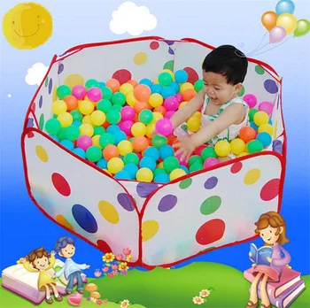 

120cm Kids Portable Outdoor Indoor Fun Play Toy Tent House Playhut Hut Ball Pool Gifts for Kids 59*37*120CM