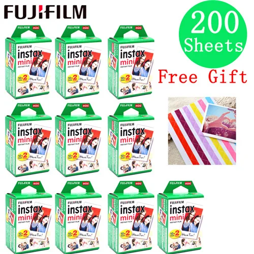 200 sheets 10-200 листов Fujifilm Instax Mini пленка с белым краем 10 20 40 60 80 100 200 листов для FUJI Instant instax mini 8 9 камера фото - Цвет: 200 sheets