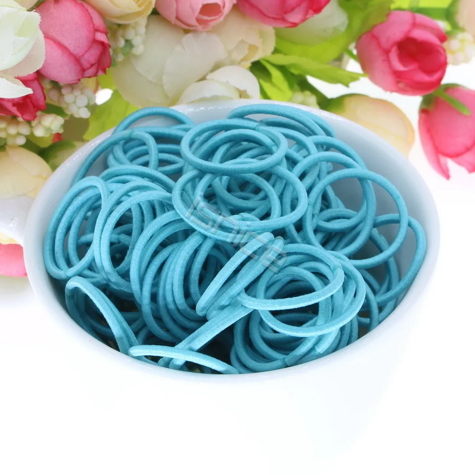 

isnice Girls 50pcs 1-6 Years Girl Children Novelty Elastic Hair Bands Print Striped Headwear Gum For Hair accessories