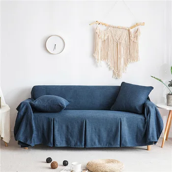

Slipcover All-inclusive Chenille Sofa Covers Furniture Protector Cotton linen blend plain color Sofa Towel 1/2/3/4-seater