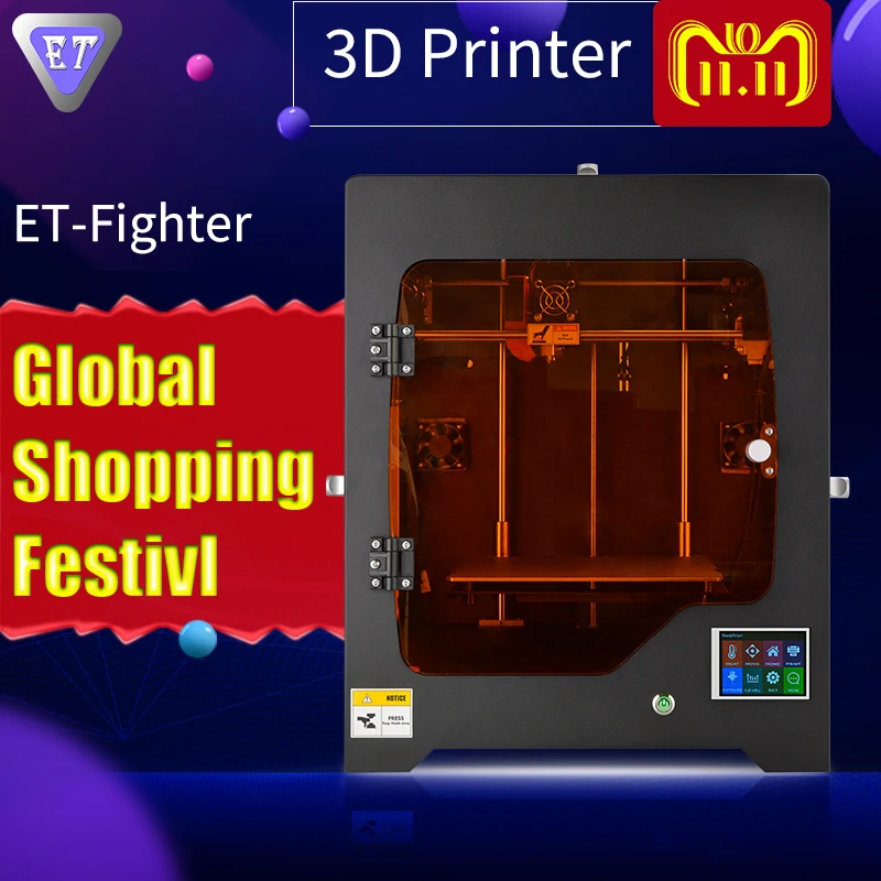 

ET-Fighter impresora 3d large printer prusa i3 3 d drucker machine printing ABS high resolution nozzle smart motherboard