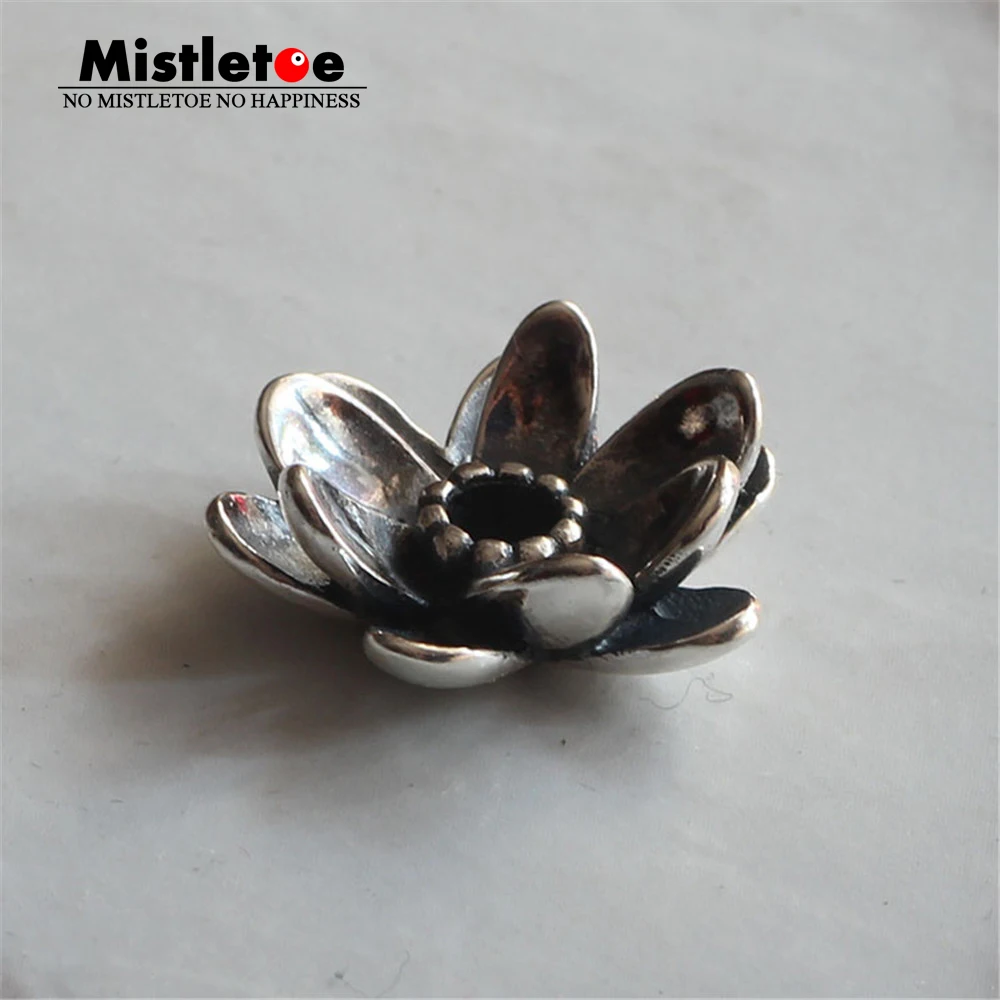 

Genuine 925 Sterling Silver Giant Lotus Pendant Charms Fit European Troll 3.0mm Necklace Jewelry Only Pendant Not Included Chain