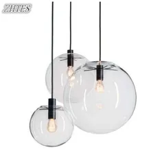 Designer Glass Chandelier Modern Minmalist LOFT Casual Transparent Glass Ball Chandelier