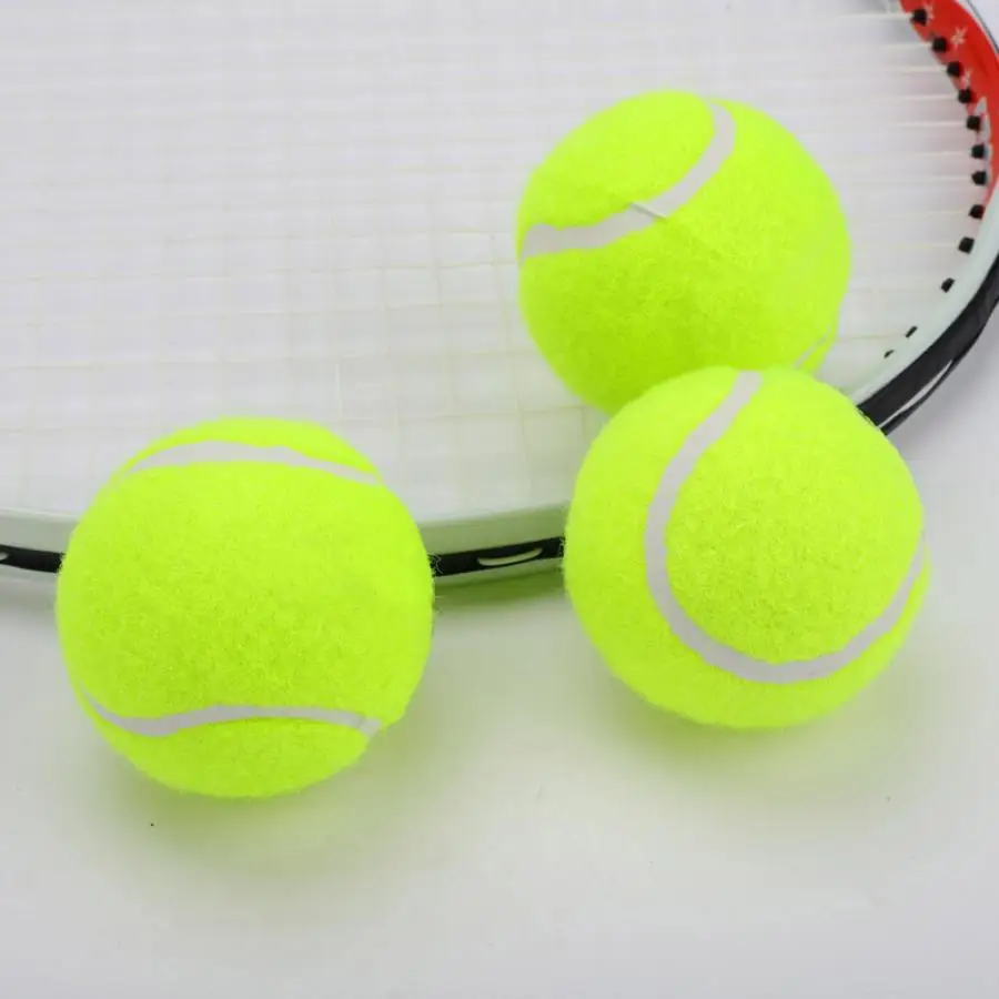 

3 Pcs Tennis Ball Rubber Tennis Ball High Resilience Durable Tennis Practice Ball for School Club Competition Training Exercises