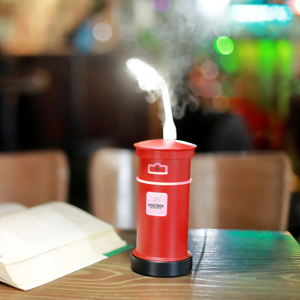 

PostBox Ultrasonic Car Air Humidifier 200ML Mist Maker USB Light Function Essential Oil Aroma Diffuser Household Atomizer