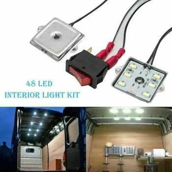 

New 48 LED Bright White Led Interior light kit for Car Van Camper Caravan Boat 12V 14w