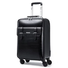 Graspdream 16/18/20/22/24 дюйма мужские деловые Натуральная кожа ручной клади кабина дорожные сумки на колесиках vs на колесиках, чемодан на колесах