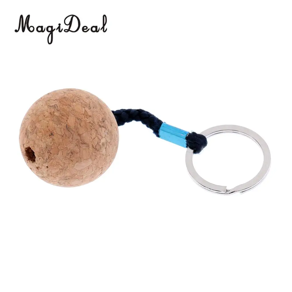6Pcs Ultralight 3.5cm Floating Cork Keyring Key Chain Water Buoyant Key Ring Marine Sailing Boat Float Replacement Accessories