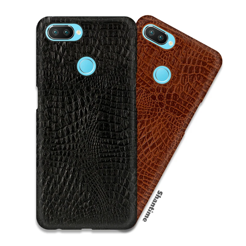 Vintage Crocodile Skin PU Leather Case For OPPO A7 2018 Phone F9 Business Style | Мобильные телефоны и аксессуары