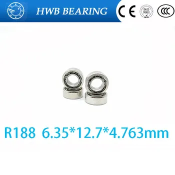 

Free shipping 10 pcs R188 inch open bearings R188 (6.35 * 12.7 * 4.763MM) miniature ball bearings FOR YOYO HAND SPINNER