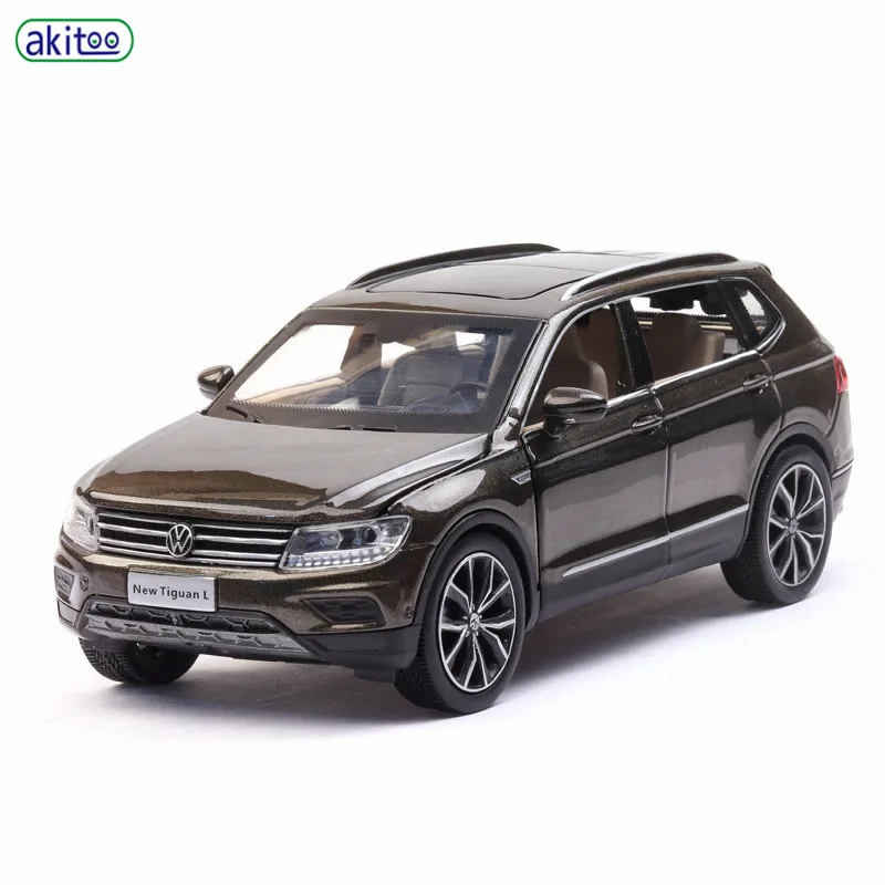 Модель автомобиля akitoo Tiguan L модель из сплава внедорожник автомобиль со звуком и