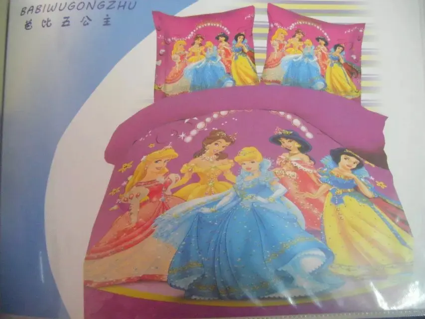 

Cartoon Princess bedding sets for Girl's Children's bedroom decor single twin size bedspread duvet covers 3pcs no filler Rosy