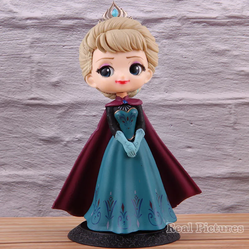 Q Posket Action Figure Frozen Princess Elsa Doll PVC Collectible Model Toy