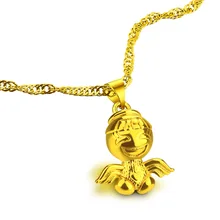 Fashion Angel Gold Heart Necklace 925 Silver Wholesale Golden Angel Pendant Women Clavicle Chain Elegant Charm Wedding Jewelry