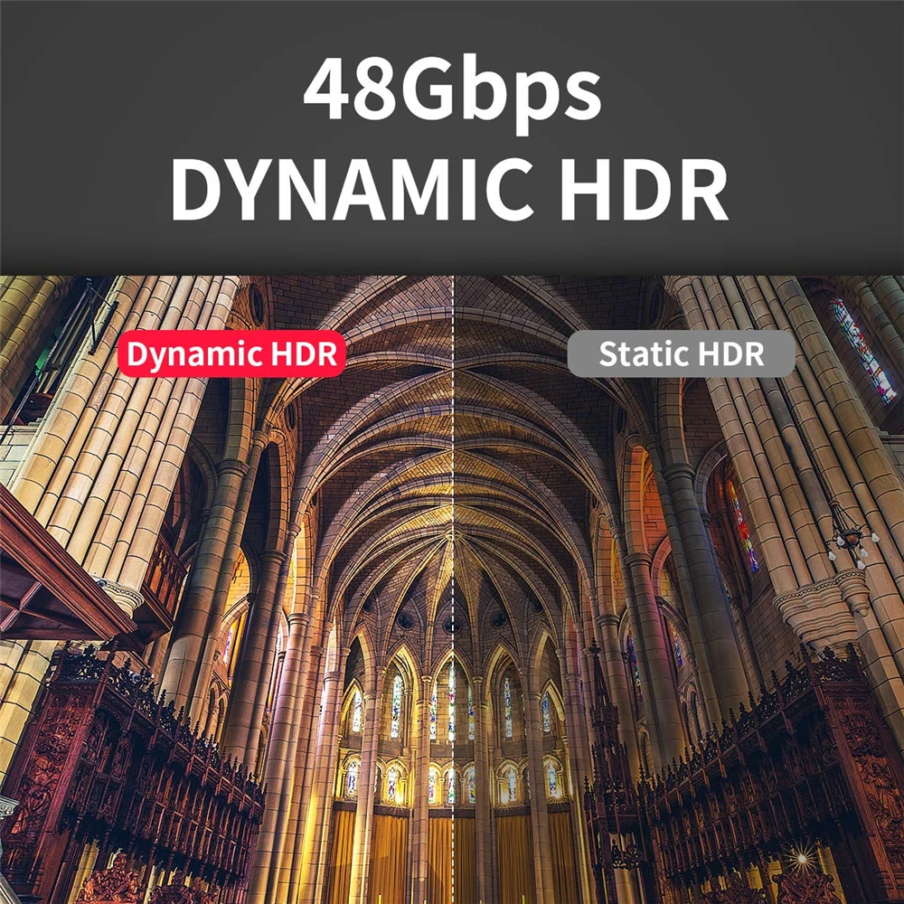 Реальный 48 Гбит/с HDMI 2,1 кабель UHD 8K HDMI 2,1 кабель Dolby HDR Ultra-HD 2,1 HDMI кабели 1 м 2 м RGB 4:4:4 Кабо HDMI 2,1 сплиттер