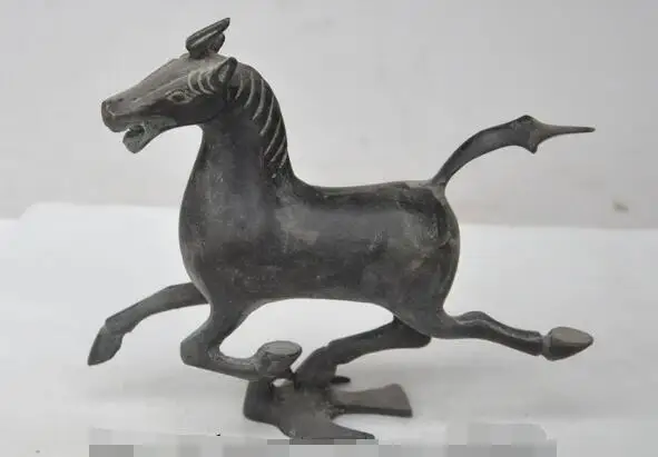

S3282 old chinese palace bronze steed horse tread flying Swallows success lucky statue
