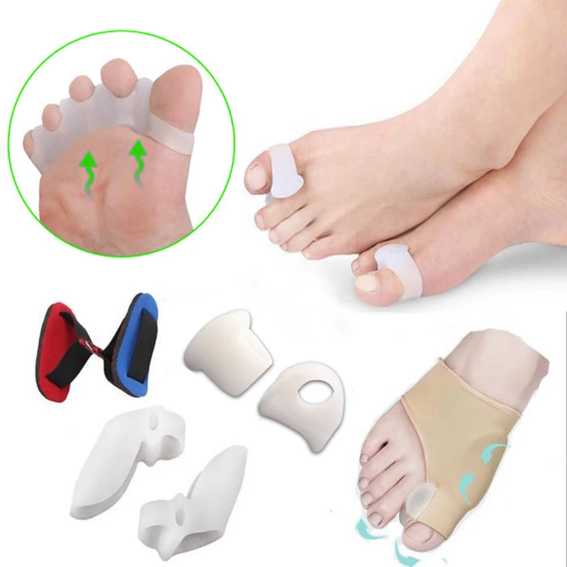 9 Pcs Gel Soccer Or Ballet Tiptoe Hallux Valgus Separators Feet