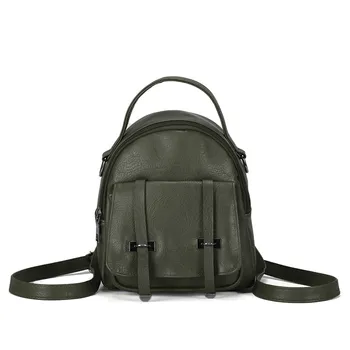 

Simple pu leather female backpack 2019 small backpack travel school backpacks women kawaii mini school backpack teenage A1