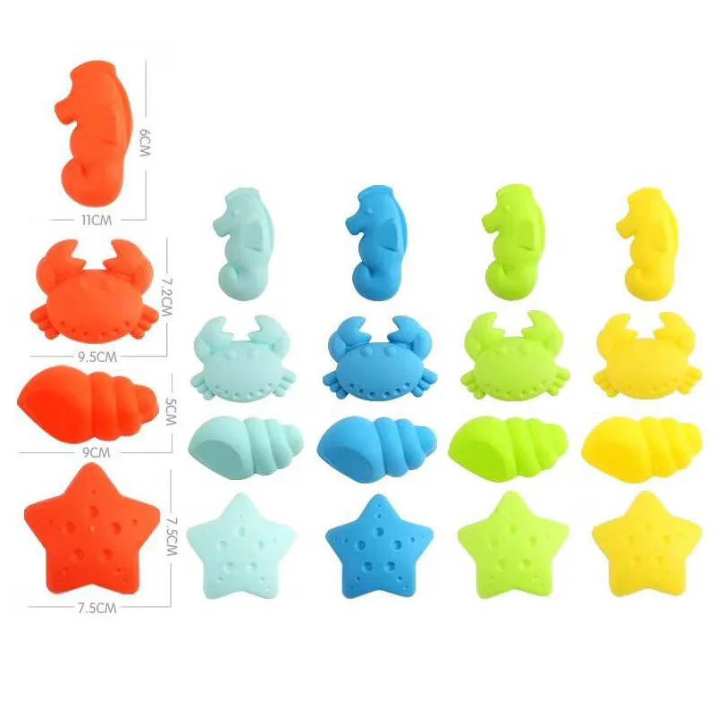 Летние Силиконовые Мягкие Детские пляжные игрушки Детский сетчатый мешок набор игрушек для ванны пляжные вечерние коляски ведро с уткой
