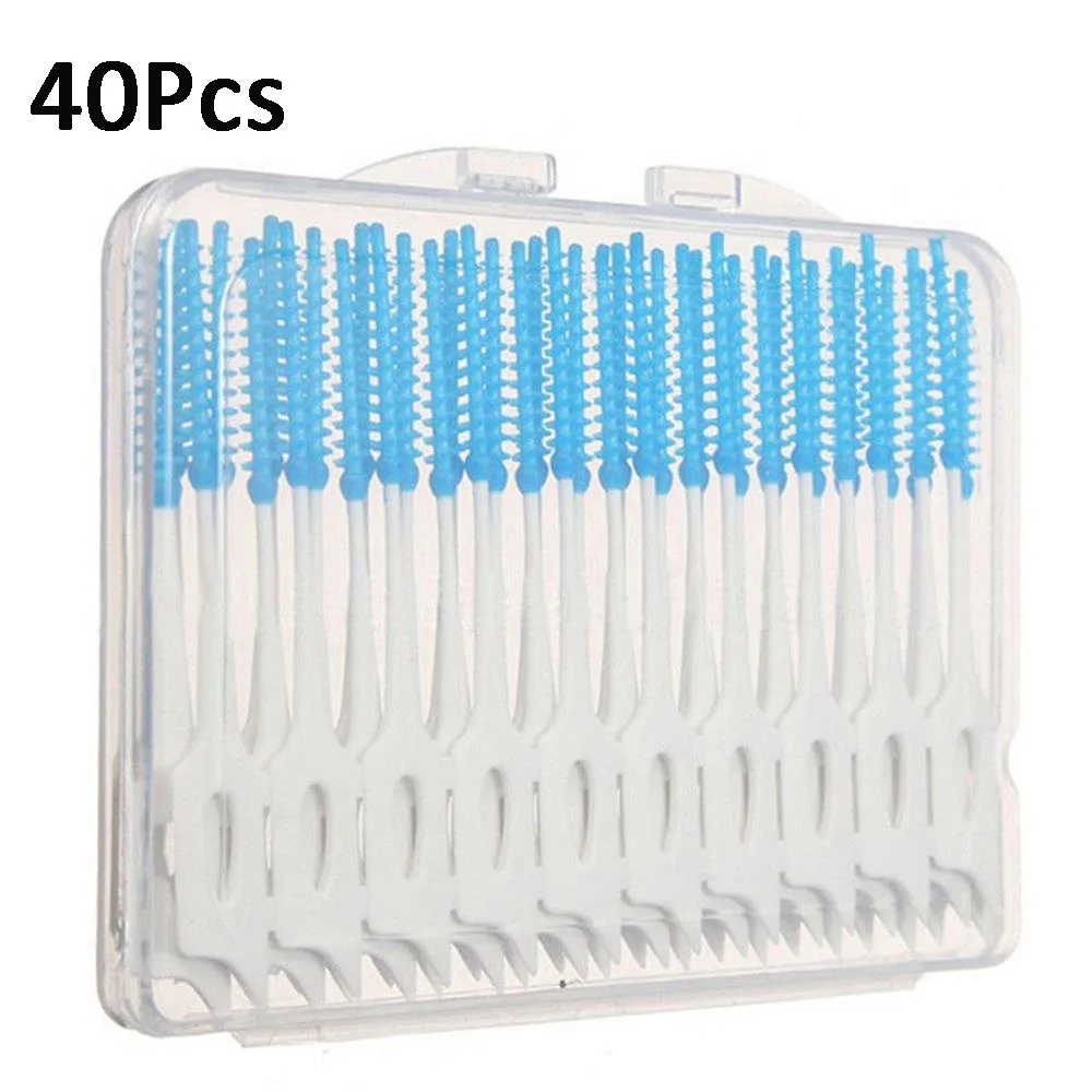 

Random Color ! 40pcs/bag Useful Interdental Floss Brushes Dental Teeth Oral Care Clean Cleaning Accessorices Hot Sale