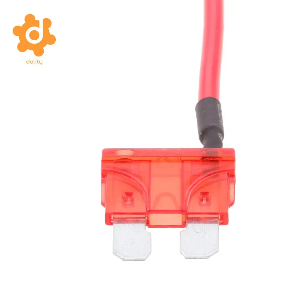 5 Pieces Car Truck Boat 10A 32V ATO ATC Medium Blade Fuses with 16 AWG Wire
