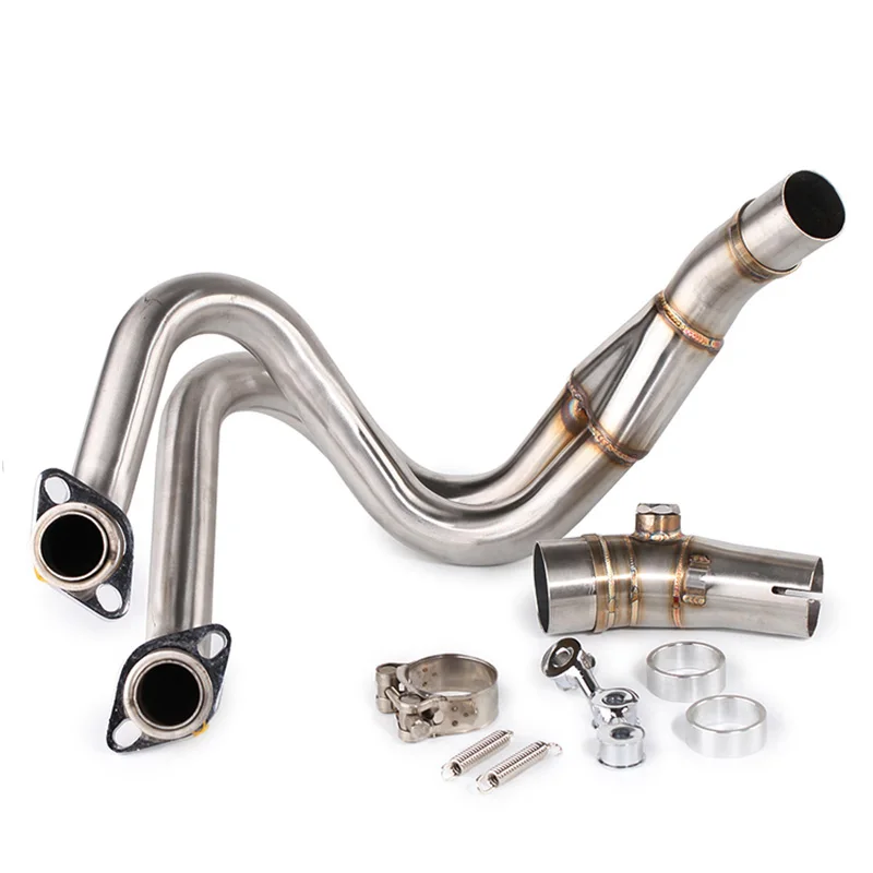 Motorcycle Exhaust Middle Pipe Case For Kawasaki ER6N Stainless Steel