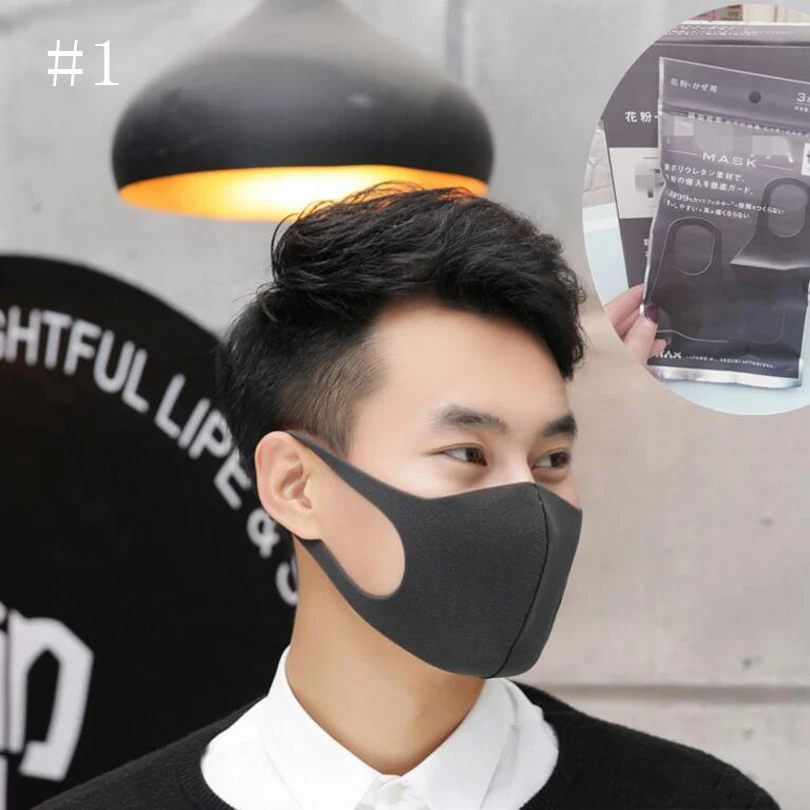 30pcs/lot Soft Good elasticity Mouth Masks Adjustable Washable Anti dust black Mask Face filter Windproof Mouth-muffle MR026 | Красота и